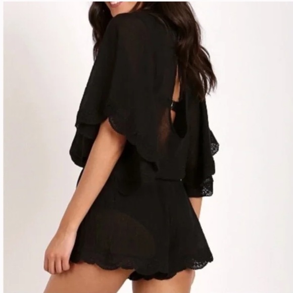 Eberjey x Revolve SOL Liberty Lace Romper Size S/M NWT Black - Picture 2 of 6